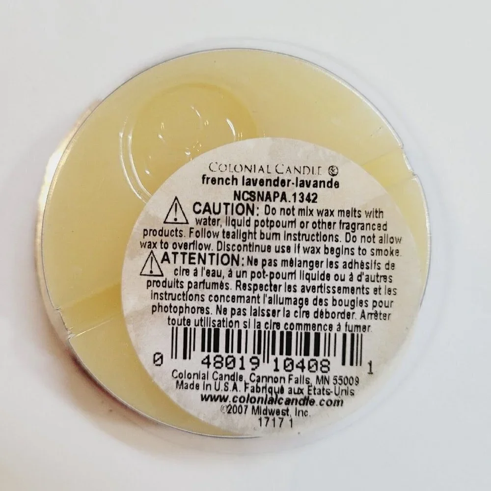 Colonial Candle Wax Simmer Snaps x4 French Lavender Discontinued Scent VHTF - Picture 3 of 3